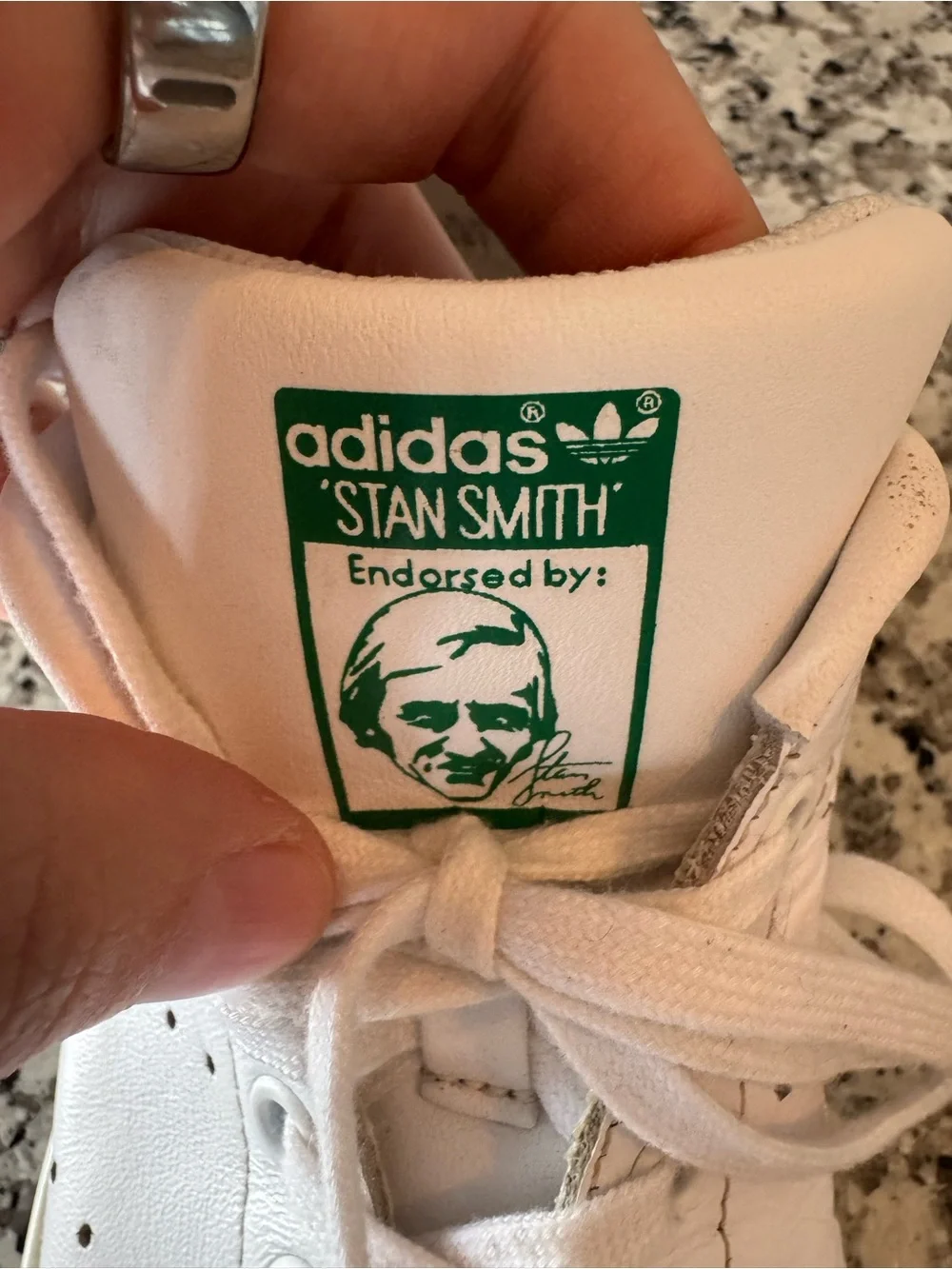 adidas Originals Stan Smith Leather Sneakers White Green Men’s 6.5 / Women’s 7.5